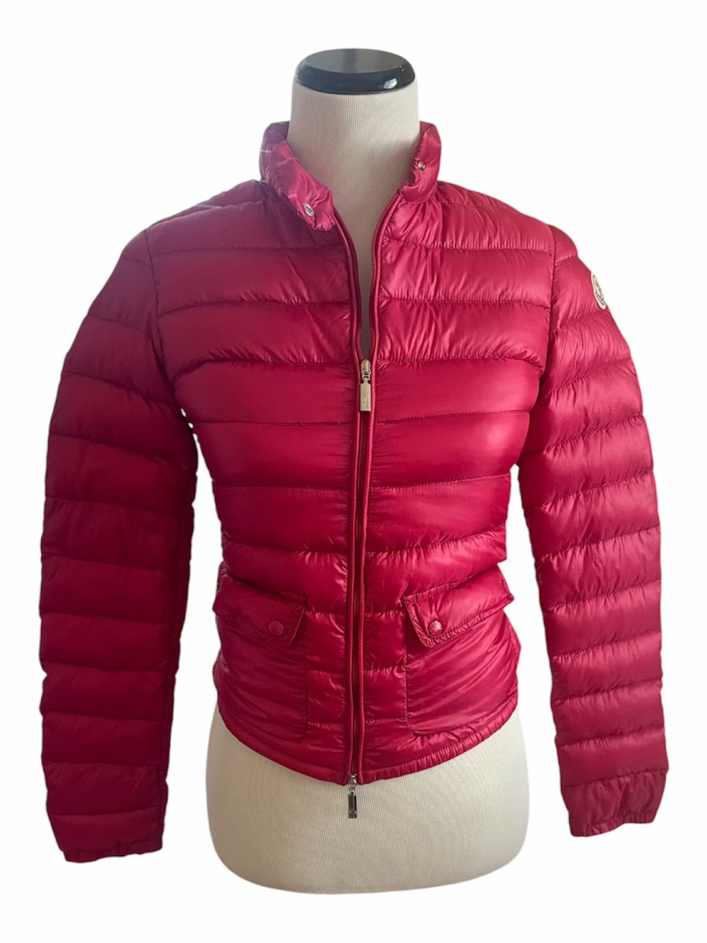 Moncler Women's Hot Pink Lightweight Quilted Puffer Jacket